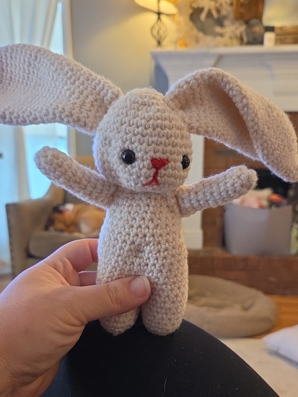 Cream Amigurumi Bunny Plush - Small And Soft